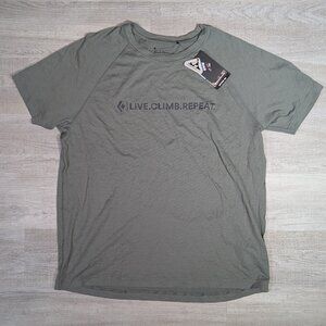 Black Diamond Rhythm T-Shirt Men's XL Gray Tee Merino Wool Nylon Blend NWT NEW